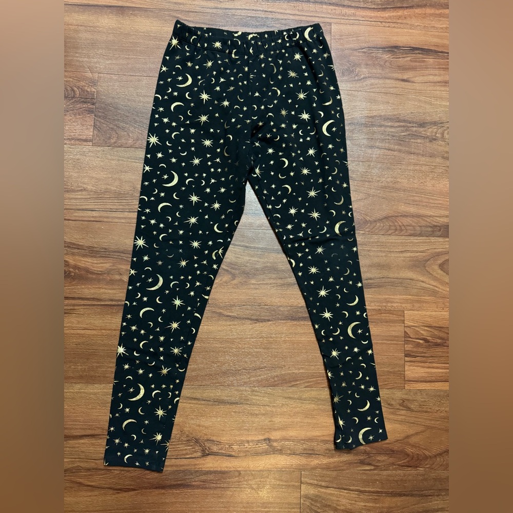 No Boundaries Black Moon Leggings with Elastic Waistband Women’s Size Medium.